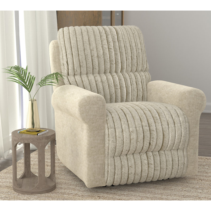 Doryan Swivel Glider Recliner, Cream, Power