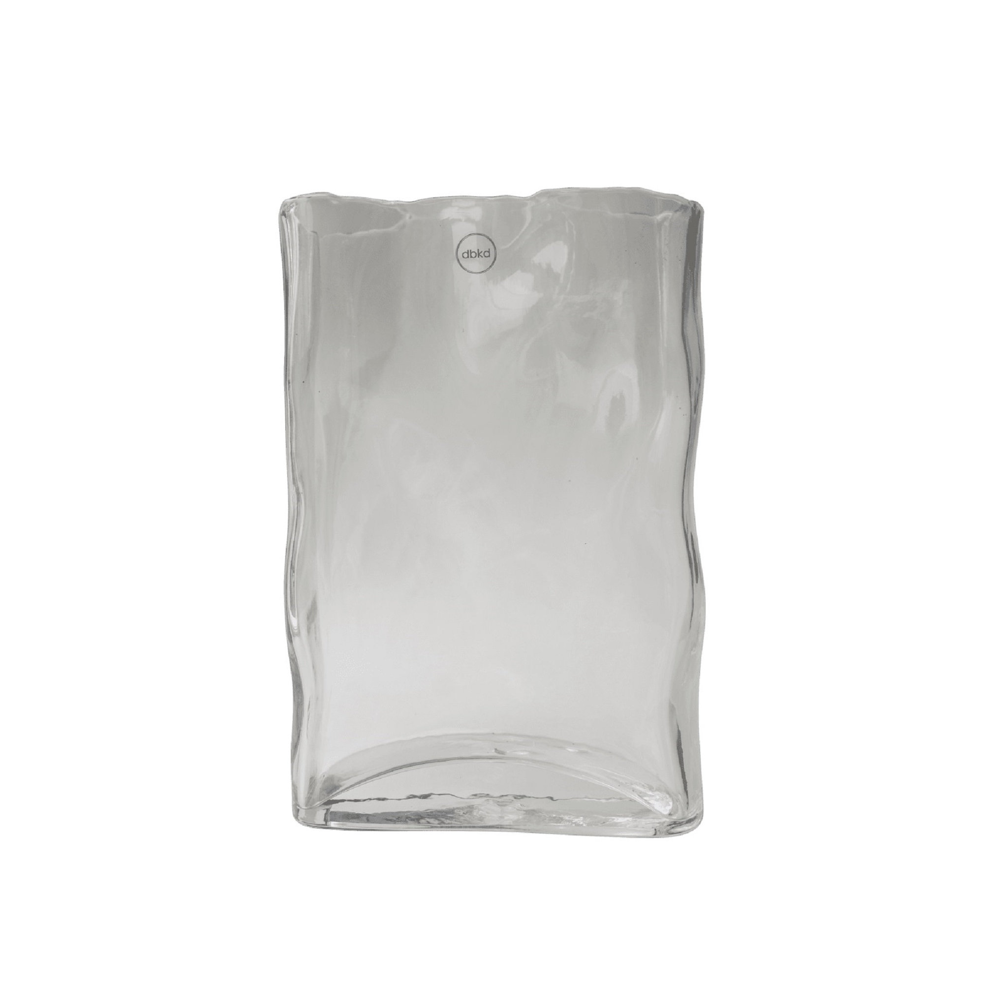 Filia Glass Table Vase, Clear, 11.1" H x 7.87" W x 4.33" D