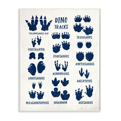 Carte rustique des traces de dinosaures par Daphne Polselli - impression d'art graphique