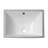 18.5"X13.5" White Ceramic Rectangular Undermount Bathroom Sink With Overflow