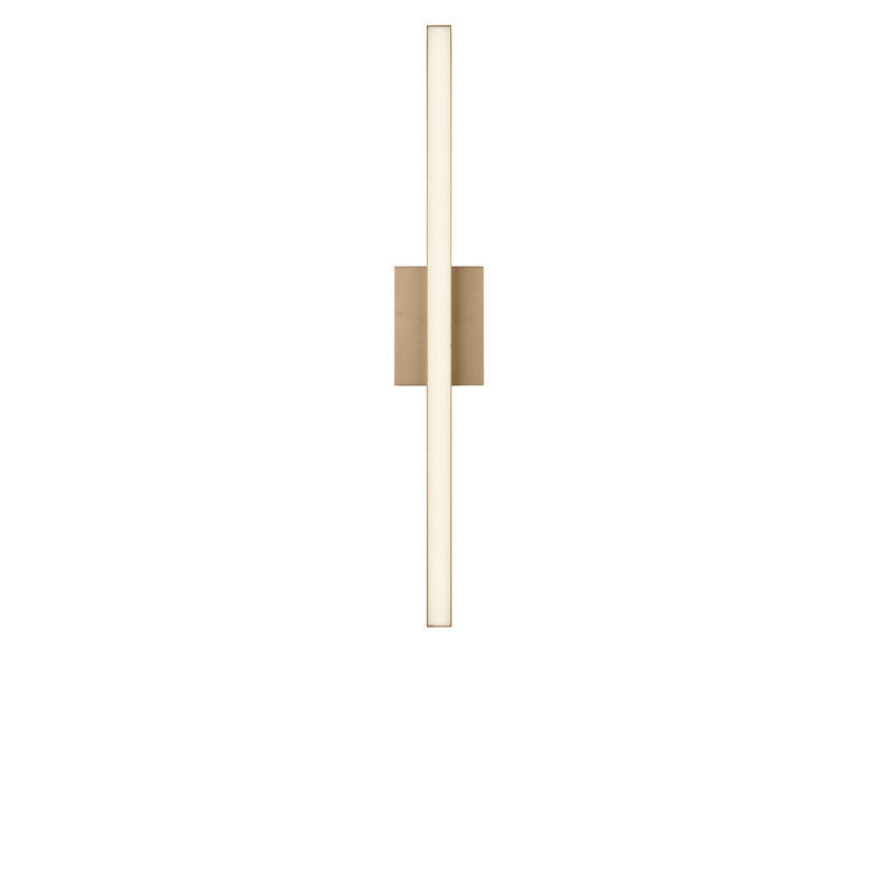 Coiffeuse Marque, Laiton satiné, H 4,5 po x l 30 po x P 2,25 po
