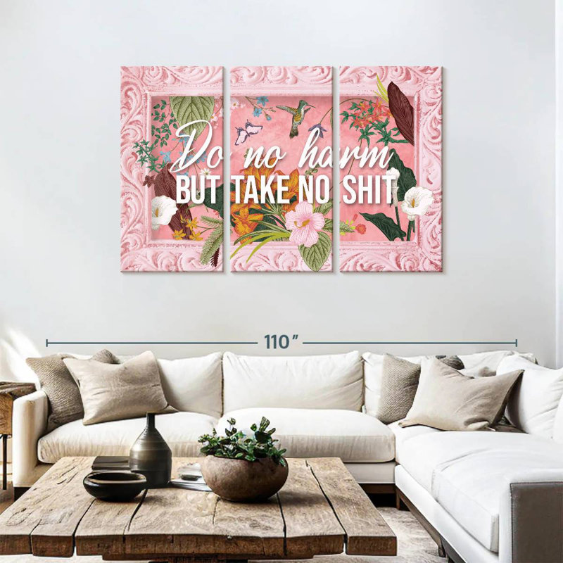 Tergel Do No Harm Typography, 48" H x 74" W