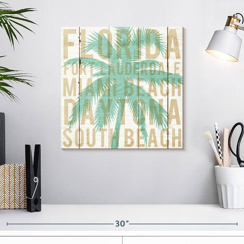 Nicci Bon Voyage Florida Palm, H 16 po x l 16 po