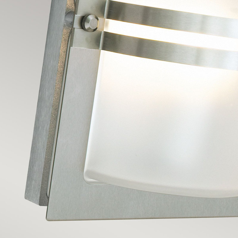Warfield 1 Light Outdoor Flush Mount, Stainless Steel