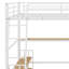 Lit mezzanine en métal avec bureau-576086303