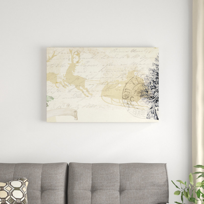 Christmas Greetings Collection D by Jennifer Paxton Parker - Graphic Art Print, 61cm H x 91cm W, Wrapped Canvas