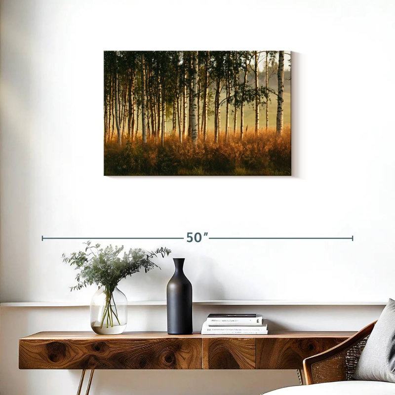 Forêt de bouleaux Harnek Grassy, H 20 po x l 30 po