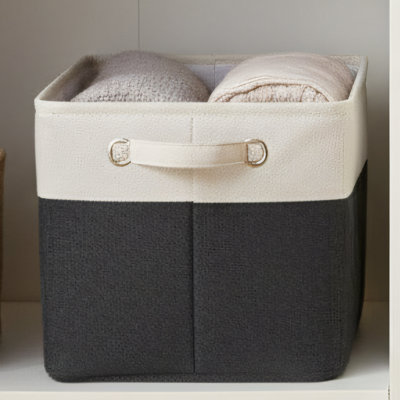 4-pack Black Fabric Storage Boxes - Decorative Wardrobe Organizer. Suitable For Shelves/linen Storage. Organizes Clothes, Toys, Etc. Multifunctional And Practical Home Storage Baskets. Dimensions: 15.2 X 11.2 X 9.6 Inches.