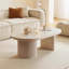 Combinaison de tables de bout crème et vent crème