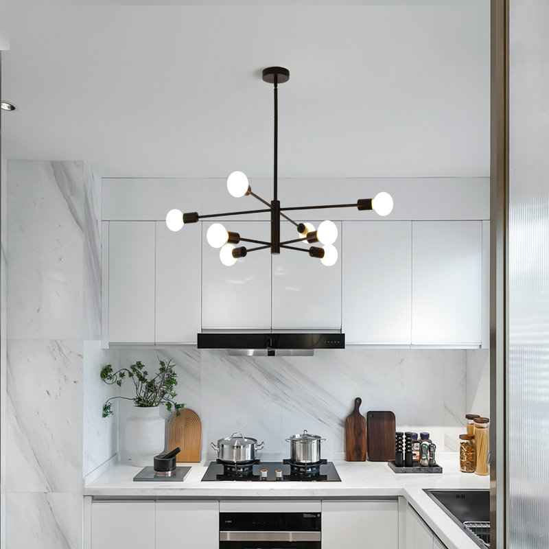 Cobina 8 - Light Sputnik Chandelier, Matte Black