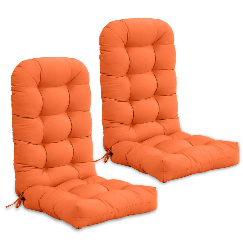 Outdoor/Indoor High Back Chair Cushion, Orange