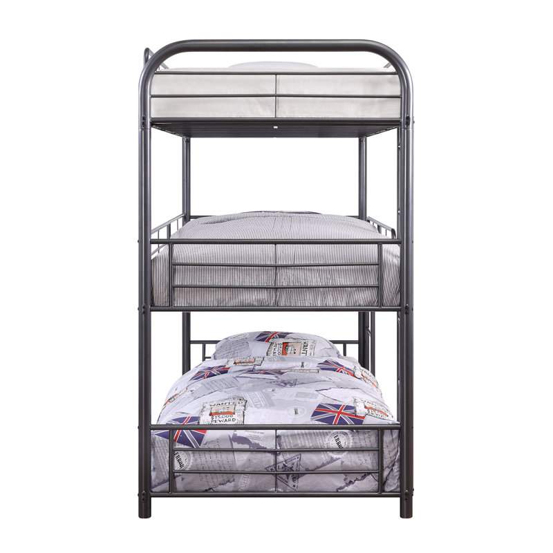 Heng Kids Bunk Bed, Full, Gunmetal