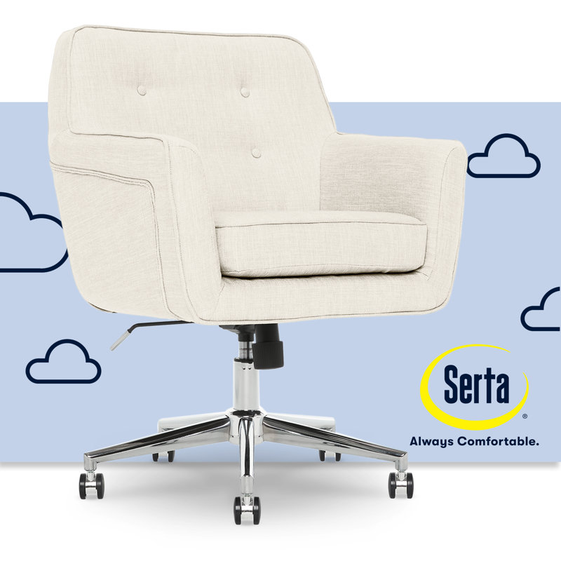 Chaise de bureau Serta Ashland, Ivoire