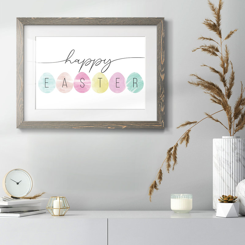 Happy Easter, Gris, H 22 po x l 32 po x P 1,5 po