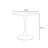 White Khaki Round Sintered Stone Dining table