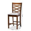 Upholstered Counter Stool with Solid Wood Frame