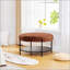 Repose-pieds de 30,9 po de large avec repose-pieds rond et repose-pieds en métal noir-608364059