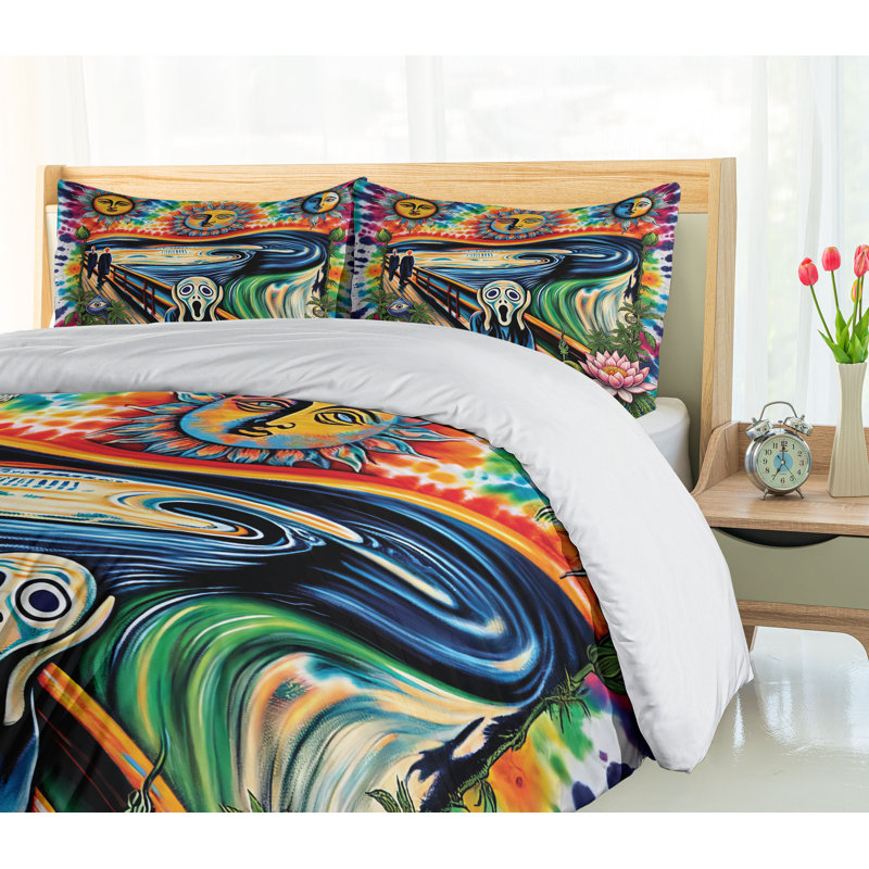 Trippy Duvet Cover, King Duvet Cover + 2 Standard Shams