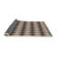 Tapis gris/orange tissé à la machine-493708248