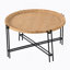 Table basse ronde en bois D32 "X 18" Farmhouse