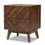 Table de chevet 2 tiroirs Cole-Zachary en brun