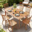 Table de salle à manger Nordic Style - Bois de pin naturel, 59 po x 31,5 po, 6 places