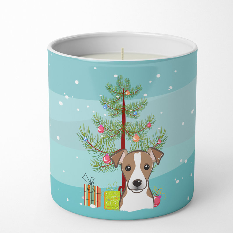 Bougie de Noël 10 oz, Jack Russell terrier
