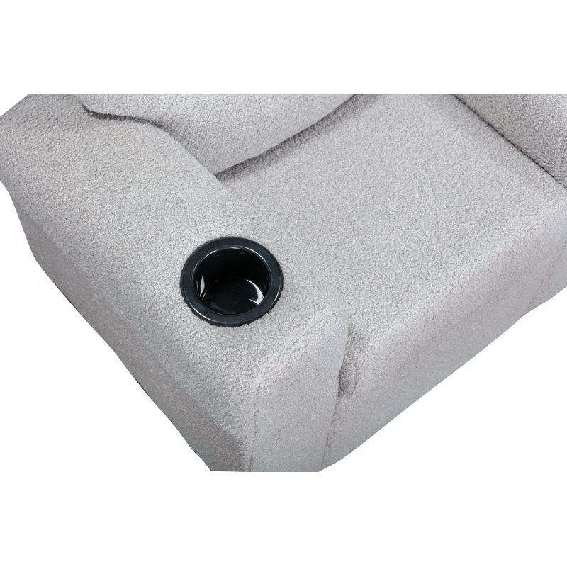 Chase Kids Recliner Wooly Gray, Gray