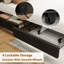Lit plateforme double capitonné avec 4 tiroirs de rangement, sans sommier tapissier-130085726-130085729