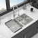 30X19x10" Undermount Double Bowl(60/40) Kitchen Sink - 16 Gauge With Two 10" Deep Basin