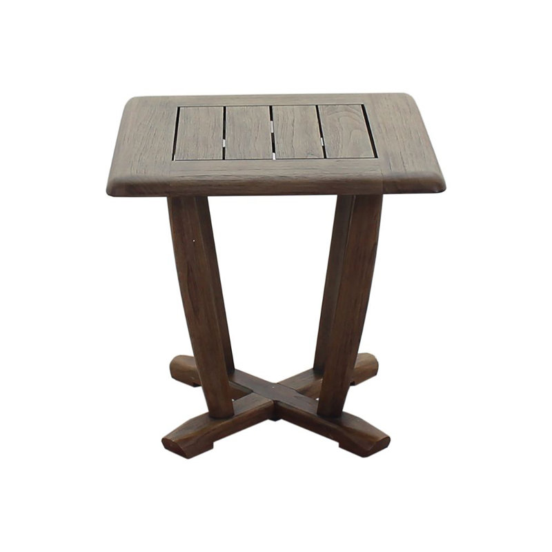 Shivers Square Teak Outdoor Side Table , 21.85'' in. W 21.85'' in. D