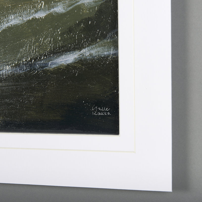 Sunrise Valley I a Hand Embelished Textured Framed Art Print Matted under Glass