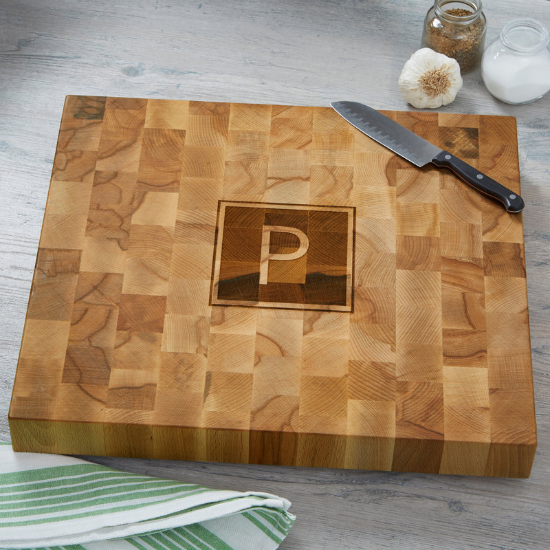 Personalized Classic Butcher Block Cutting Board Monogram