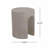 Outdoor Mgo Round With U-Shape Side Table, Light Grey