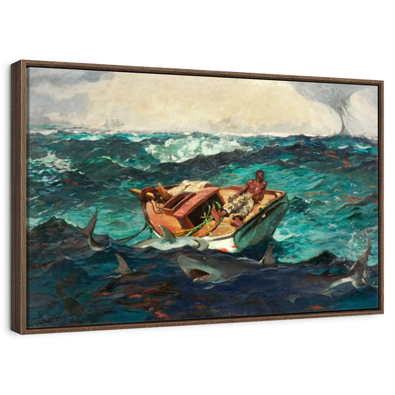 Le Gulf Stream 1899, Cadre flottant en noyer, 43 po x 29 po