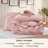 Bedsure Queen Pintuck Bed-in-a-Bag- Light Pink Pinch Pleat Comforter with Sheets, Pillowcases & Shams-114250860-103425110