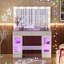Coiffeuse avec grand miroir et ampoules Hollywood