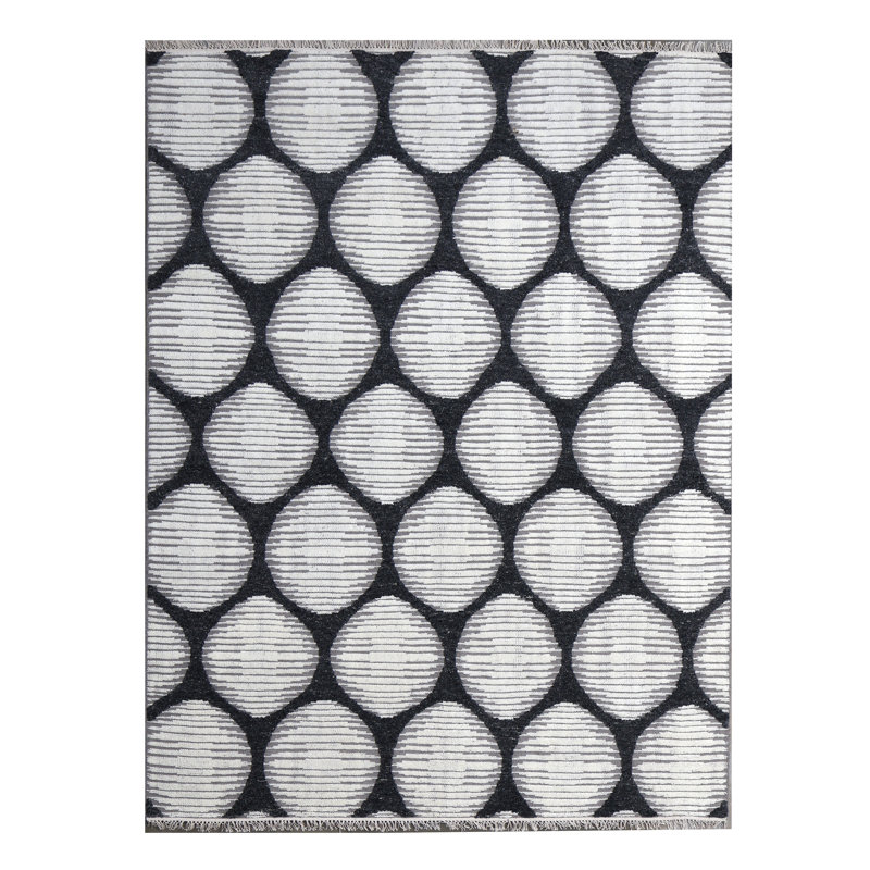 Tapis rectangulaire en laine noué à la main