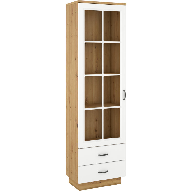Emond Display Cabinet,  White/Brown