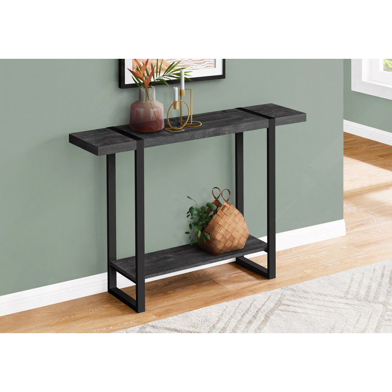 Table d'appoint, console, vestibule, étroit, salon, chambre à coucher, métal, contemporain, Noir