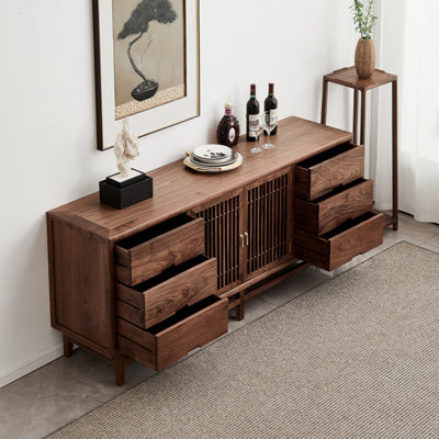Large-Capacity Solid Wood Sideboard