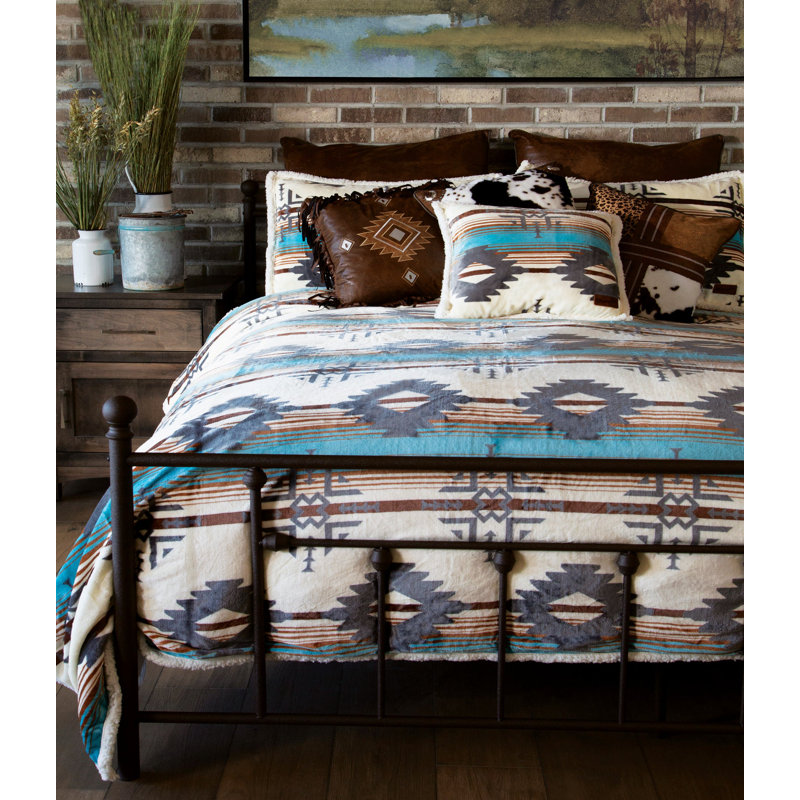 Ensemble de grand lit Wrangler Lone Mountain, Grand couvre-lit grand + 2 taies décoratives stan