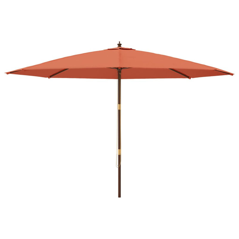 Aslyn Market Parasol, 273cm H x 400cm W x 400cm D, Terracotta