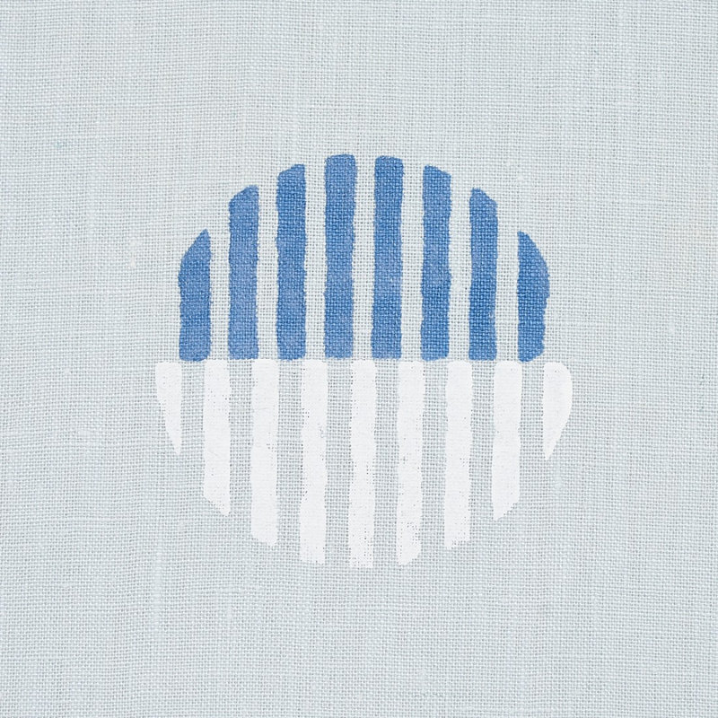Ando Hand Block Print Fabric, Chambray