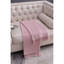 50X60" Decorative Pink And Tan Cotton Throw Blanket With Tassels, 2 Pack