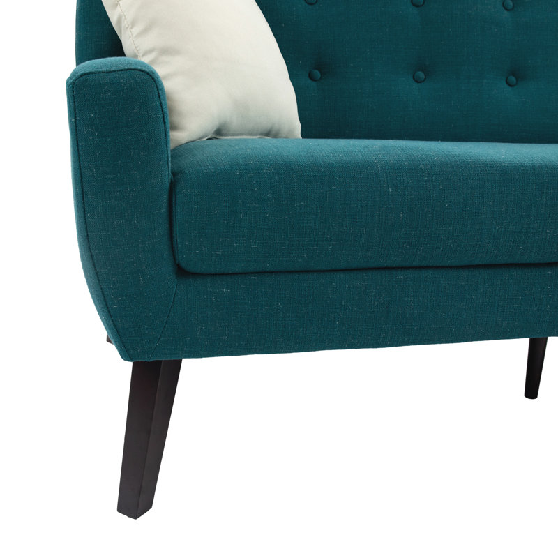 Jaqueze 159.9Cm Square Arms Sofa, Light Blue