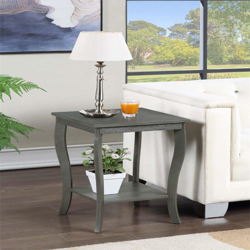 Table de bout avec rangement, Gris
