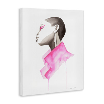 Toile rose Elegance Portrait, conception par Simone Elum