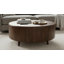 Table basse ronde élégante en bois pour Home Deor - Table d'appoint moderne Mid-Century pour les espaces de salon intérieurs et extérieurs - 36 po, brun