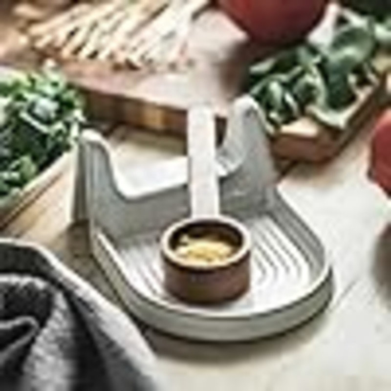 Repose-cuillère en céramique pour comptoir Repose-cuillère résistant à la chaleur avec fente Easy pour pinces et cuillères